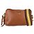 Borsa a tracolla Prada Medium Vitello Phenix con doppia zip in pelle marrone