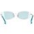 Gafas de sol sin montura Acne Studios en metal turquesa - vista 3