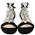 Sandali T-Strap Decorati Jimmy Choo Averie in Pelle Scamosciata Nera Nero - vista 2