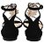 Sandali T-Strap Decorati Jimmy Choo Averie in Pelle Scamosciata Nera Nero - vista 3
