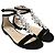 Sandali T-Strap Decorati Jimmy Choo Averie in Pelle Scamosciata Nera Nero - vista 4