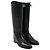 Kelly Hermès Springstiefel aus schwarzem Leder - Ansicht 4