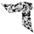 Timeless Scrunchie in seta Chanel Coco Mark Nero  - vista 1