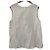 Autre Marque Blusa sin mangas de algodón, nylon y seda con cinta en la espalda BLAMINK Blanco