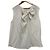 Autre Marque Blusa sin mangas de algodón, nylon y seda con cinta en la espalda BLAMINK Blanco - vista 3