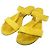 Sandali piatti in suede Altus di Manolo Blahnik Giallo