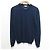 Autre Marque Top de Tricô de Linho e Nylon BLAMINK Azul Azul marinho
