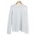 Autre Marque BLAMINK Lame 18G Langarm-Strickpullover mit Rippenmuster Silber