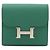 Billetera bi-fold compacta Constance de Hermès Verde
