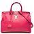 Borsa cabas Chyc piccola in pelle di vitello rosa Saint Laurent