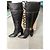 Botas de piel negra Roberto Cavalli Negro - vista 3