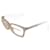 Lunettes Yves Saint Laurent beige en plastique  - vue 1