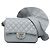 Timeless Chanel Flap Bag con Tracolla in Pelle Trapuntata Grigio