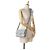 Timeless Chanel Flap Bag con Tracolla in Pelle Trapuntata Grigio - vista 9