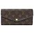Cartera Sarah M62234 Monograma Louis Vuitton Castaño Fucsia