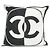 Cuscino in cashmere e lana nera Chanel Nero