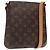 Borsa Musette Salsa Louis Vuitton in tela Monogram GM Marrone