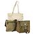 PRADA Borsa a Mano Nylon 3 Pezzi Verde Beige Auth 157831