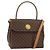 Céline Borsa a mano in tela Macadam CELINE in pelle PVC 2 in 1 marrone oro Auth 158705 D'oro