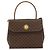 Céline Borsa a mano in tela Macadam CELINE in pelle PVC 2 in 1 marrone oro Auth 158705 D'oro - vista 13