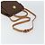 Céline Borsa a mano in tela Macadam CELINE in pelle PVC 2 in 1 marrone oro Auth 158705 D'oro - vista 8