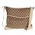 Borsa a Spalla GG Canvas Gucci Beige Argento 145856 Auth bs31883