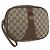 GUCCI GG Supreme Web Sherry Line Clutch Bag PVC Beige Oro 89 01 034 Auth 158515