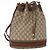 Borsa Sherry Line GG Supreme Web di GUCCI in PVC beige e rosso 41 02 085 Auth 156905