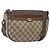 Borsa a Spalla Gucci GG Supreme Web Sherry Line PVC Beige Oro Auth 160559 D'oro