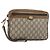 GUCCI GG Plus Supreme Clutch Bag PVC Beige Oro Auth bs31804 D'oro