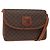 Céline Sac à épaule en toile Macadam CELINE en cuir PVC marron doré Auth 157008