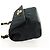CHANEL Mini Matelassé 18 Bolsa de Hombro con Cadena Satén Negro Oro CC Auth 159010V Dorado - vista 3