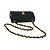 CHANEL Mini Matelassé 18 Bolsa de Hombro con Cadena Satén Negro Oro CC Auth 159010V Dorado - vista 7
