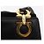 Borsa Tote Gancini in pelle nera e oro Salvatore Ferragamo Auth 157259 Nero D'oro - vista 9