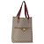 Borsa tote in PVC beige e oro della linea Sherry GG Plus Supreme di GUCCI Auth BA9029 D'oro