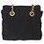 Bolsa de Ombro com Corrente PRADA em Nylon Preto e Dourado Auth bs32069 - vista 2