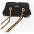 Bolsa de Ombro com Corrente PRADA em Nylon Preto e Dourado Auth bs32069 - vista 6