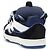Sneakers Lanvin Curb in pelle di cervo bianco e blu navy 43 - vista 4