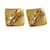Orecchini quadrati Chanel Coco Mark D'oro - vista 3