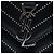 Envelope de corrente em couro de bezerro chevron preto com tachas Monogram da Saint Laurent. - vista 5
