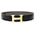 Cintura in pelle Hermès nera e dorata Nero D'oro