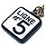 Pendente Chanel CC No.5 in metallo D'oro - vista 3