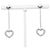Tiffany & Co Orecchini a goccia in argento 925 con link a forma di cuore Tiffany