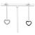 Tiffany & Co Orecchini a goccia in argento 925 con link a forma di cuore Tiffany - vista 2