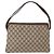 GUCCI GG Supreme Web Borsa Sherry Linea PVC Beige Oro 41 001 4085 Auth 158517 D'oro - vista 3