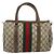 Borsa Boston Gucci GG Supreme Web Sherry Line PVC Beige Oro 40 02 006 Auth gh1505 D'oro - vista 3
