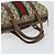 Borsa Boston Gucci GG Supreme Web Sherry Line PVC Beige Oro 40 02 006 Auth gh1505 D'oro - vista 7