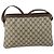 Borsa Sherry Line GG Supreme Web di GUCCI in PVC beige e oro 41 001 4085 Auth 156428 D'oro - vista 3