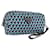 Pochette Prada Nylon Blu Argento Auth 159464
