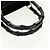Borsa a mano Gucci Bamboo in nylon 2 vie nera argento 000 1705 0588 Auth 160486 Nero - vista 7